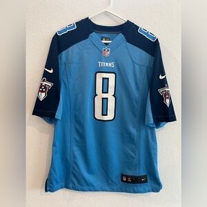 Tennessee Titans #8 Marcus Mariota Nike NFL On Field Light Blue Home Jersey M